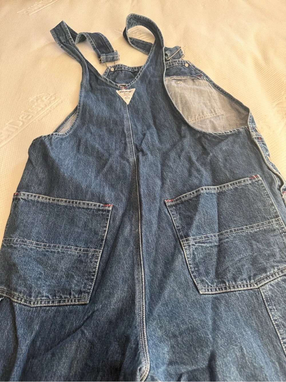 OshKosh B'gosh Vintage-Style Denim Overalls in Dark Blue